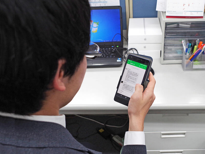 一刻を争う、取材記者・報道デスクへの業務連絡をスピードアップ。 