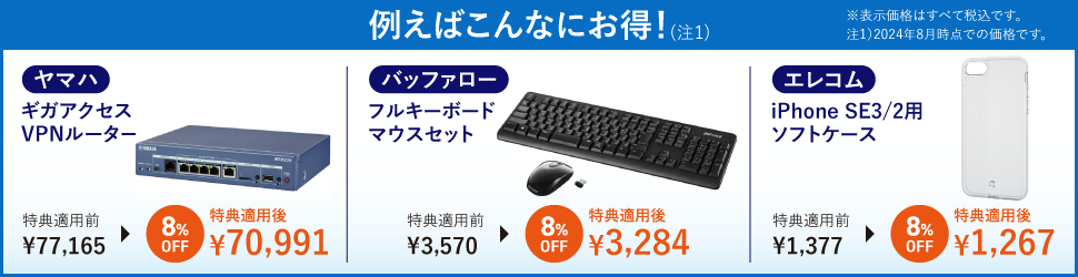 商品の割引例