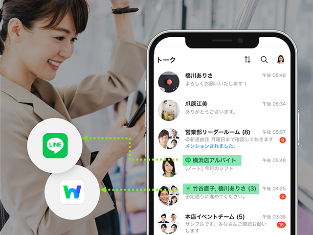 LINE WORKS widh KDDIエアコン