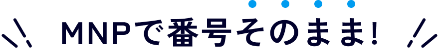 MNPで番号そのまま!