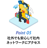 Point 05 社外でも安心して社内ネットワークにアクセス