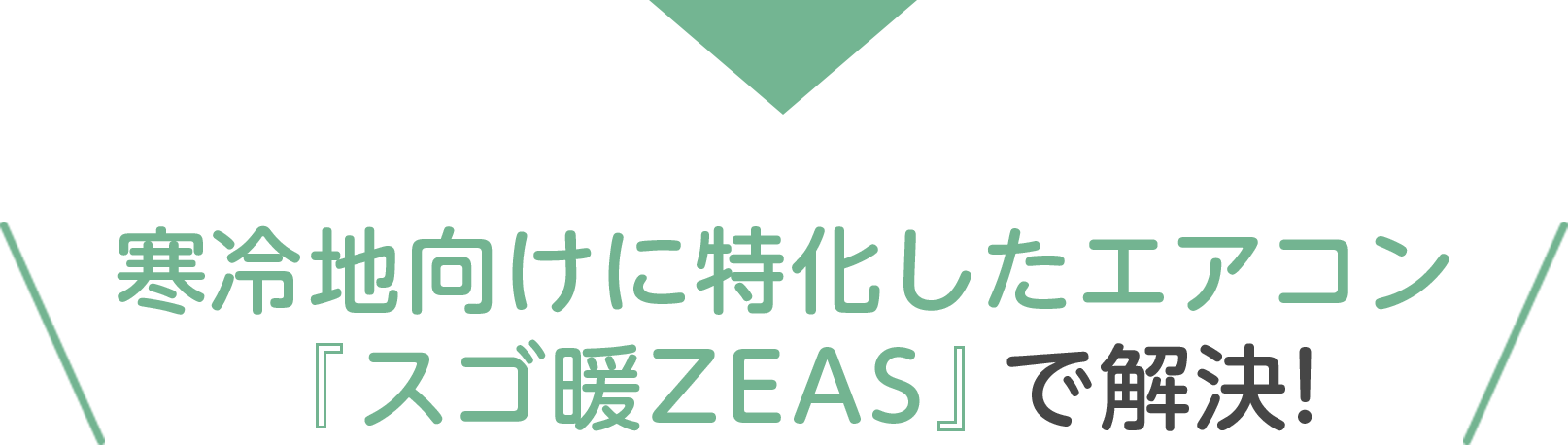 寒冷地向けに特化したエアコン『スゴ暖ZEAS』で解決!